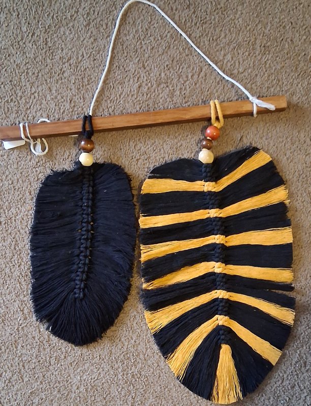 BLACK AND GOLD MACRAME