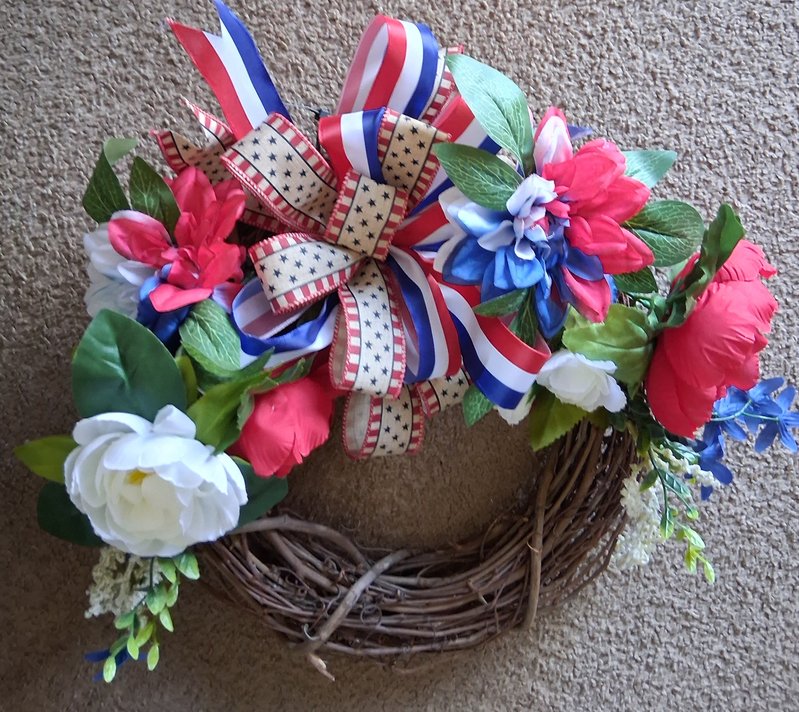 4th of July Grapevine Wreath