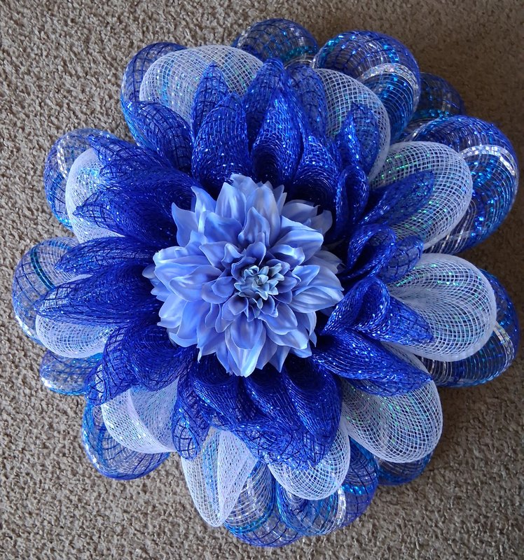 Blue Flower Wreath