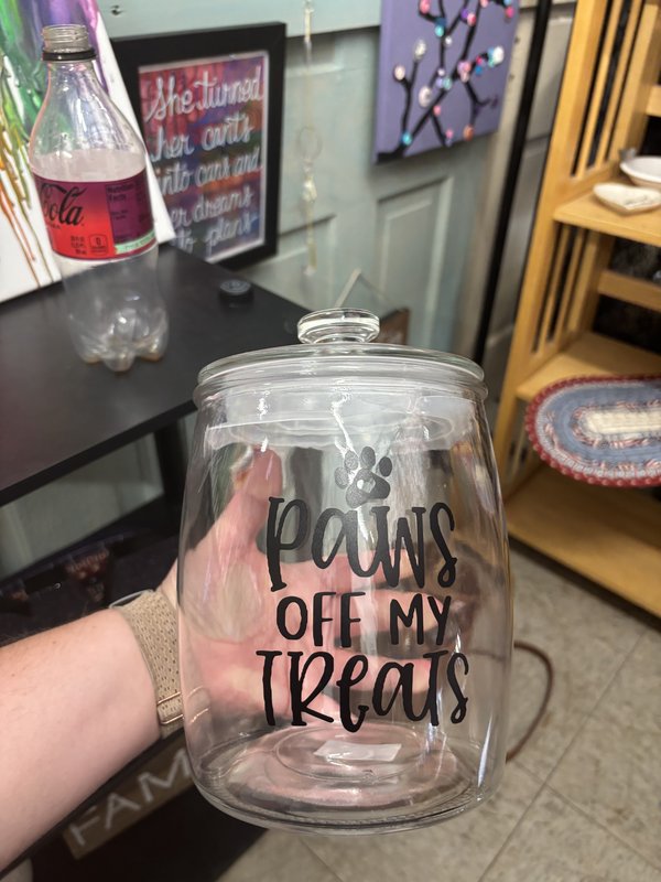 Paws Off My Treats Pet Treat Jar