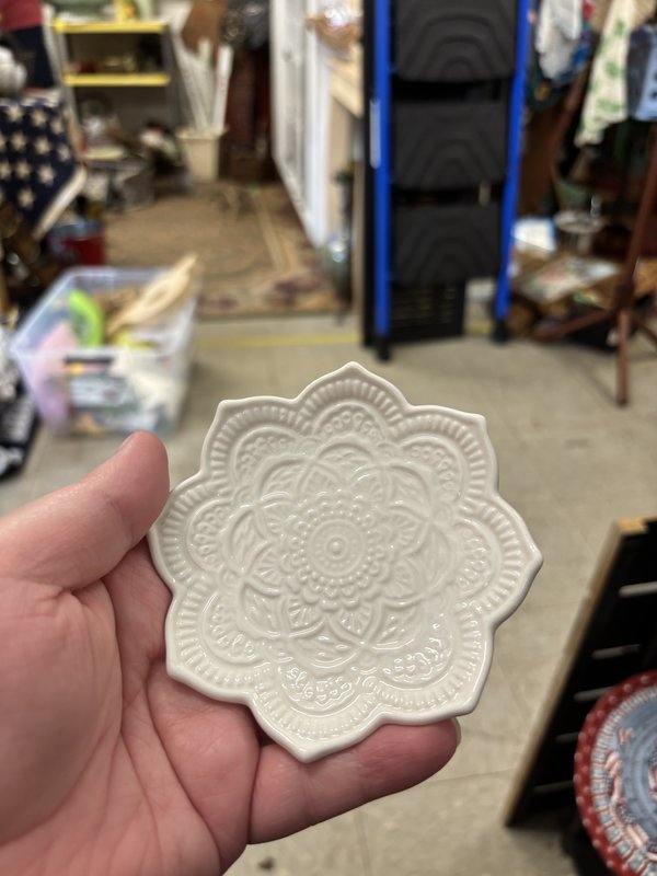 White Lotus Ring Dish