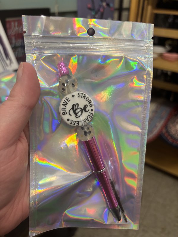 Silicone Beaded Pen - BE