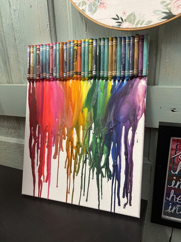 Melted Crayon Canvas (Vertical)