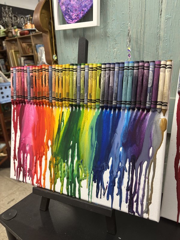 Melted Crayon Canvas (Horizontal)