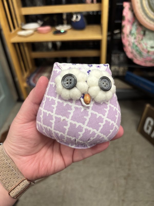Purple Fabric Owl
