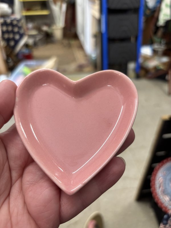 Pink Heart Ring Dish