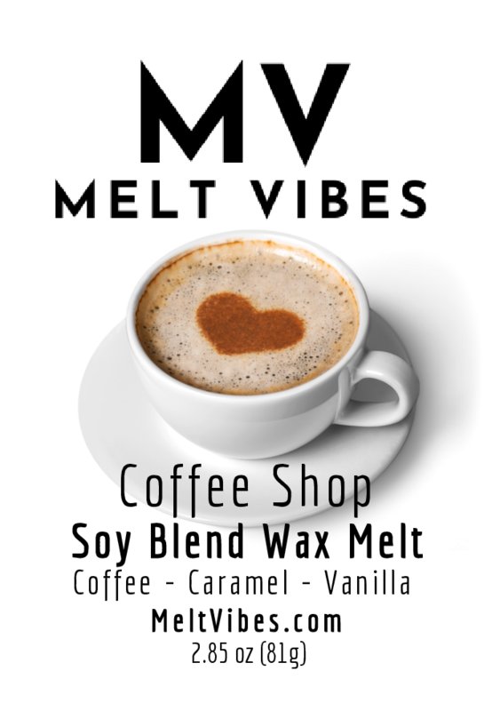 Coffee Shop Wax Melt Clamshell