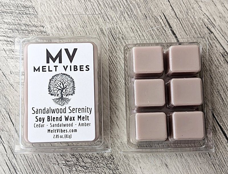 Sandalwood Serenity Wax Melt Clamshell