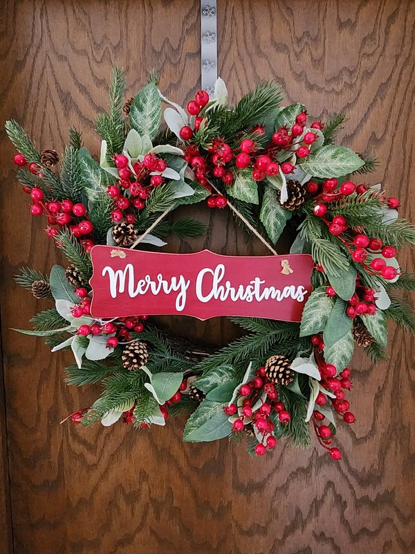22" "Merry Christmas" wreath