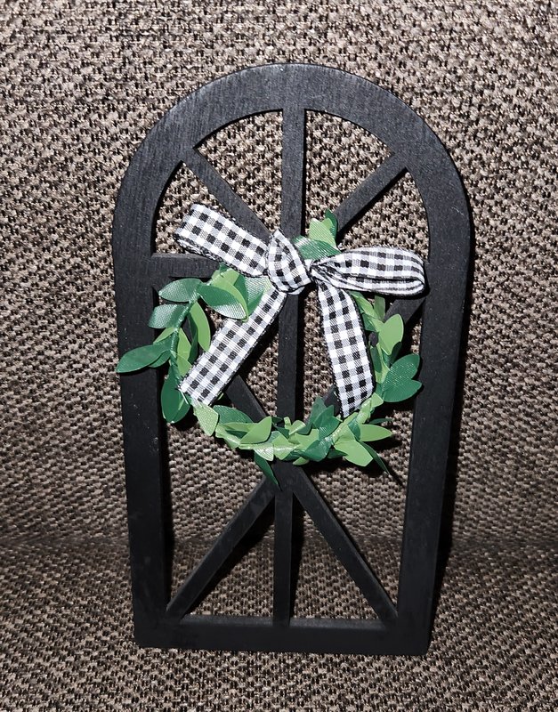 Small black window panel decor
