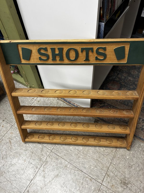 jn Wooden Shots Shot Glass Rack