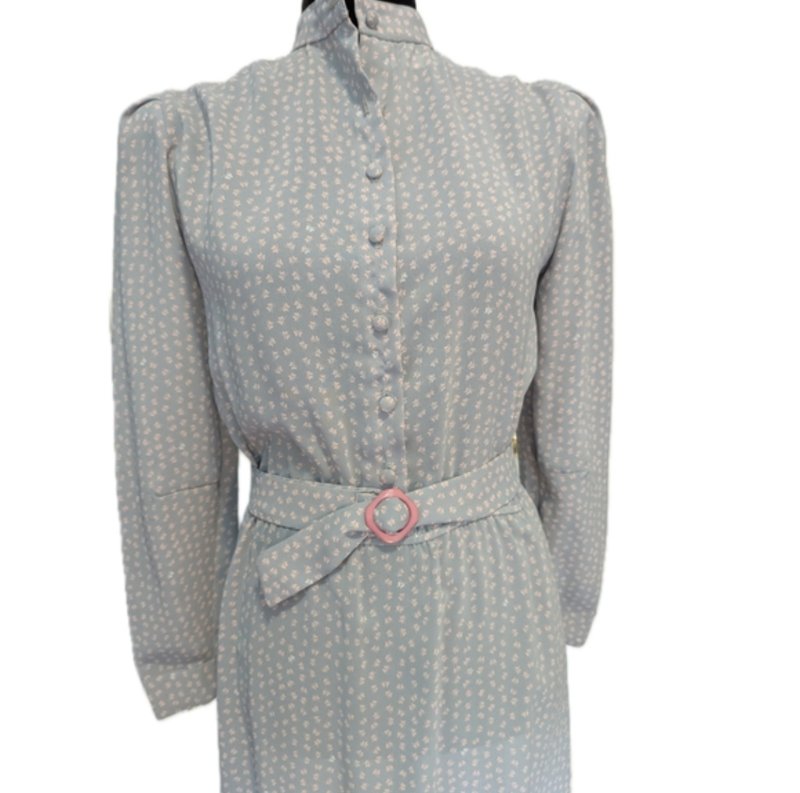 Baby blue and pink butterfly dress