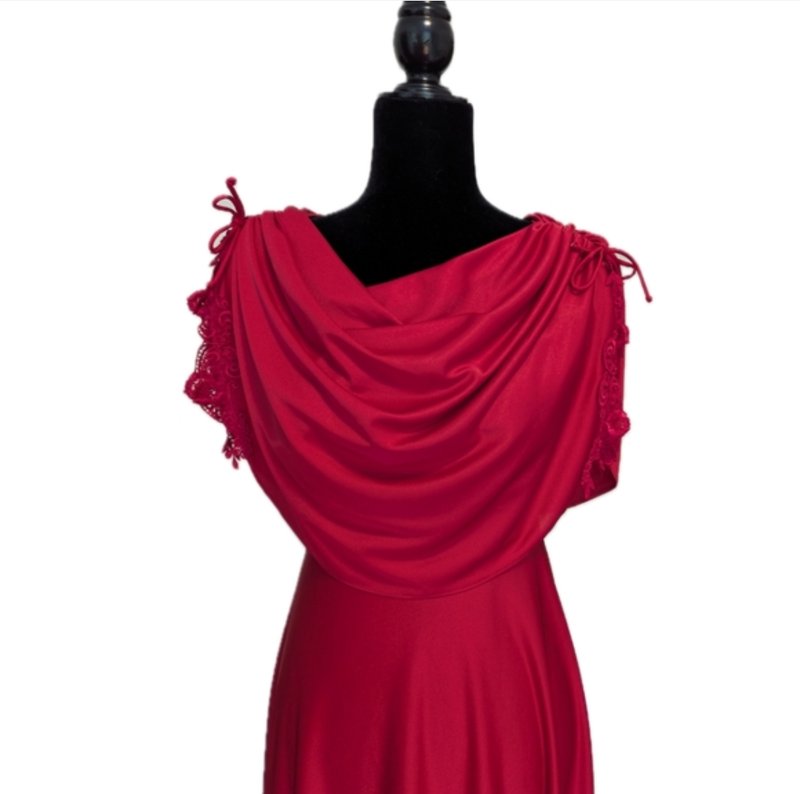 Raspberry maxi dress