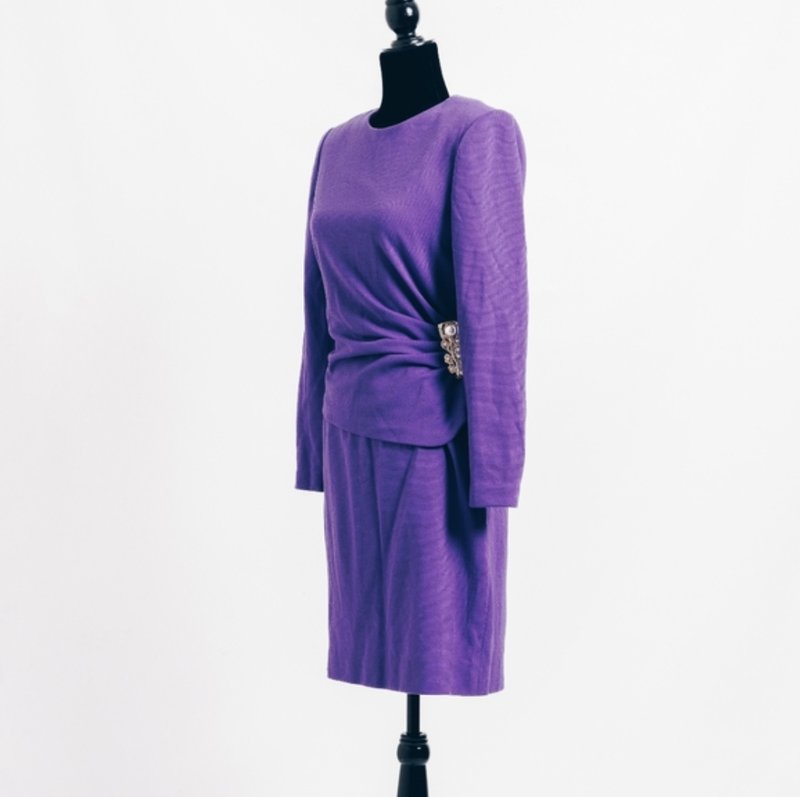 Purple peplum dress