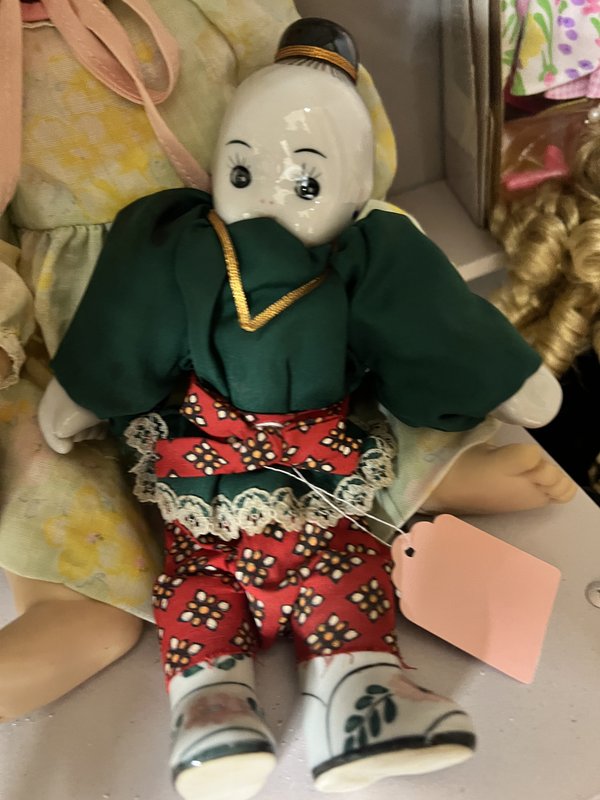 Vintage Porcelain Asian Doll