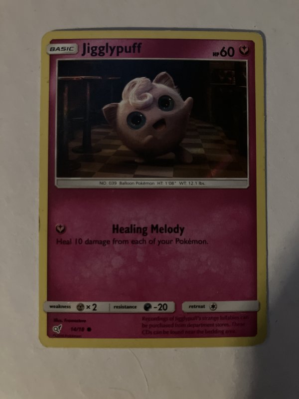 Jigglypuff Pokemon Holo 14/18 Played
