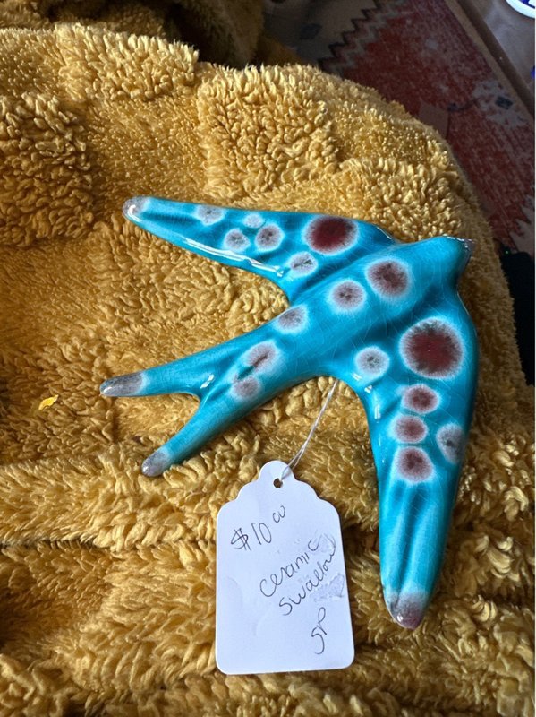 Ceramic swallow bird