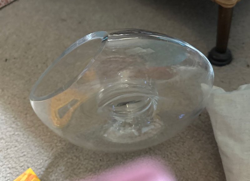 Glass circle vase clear