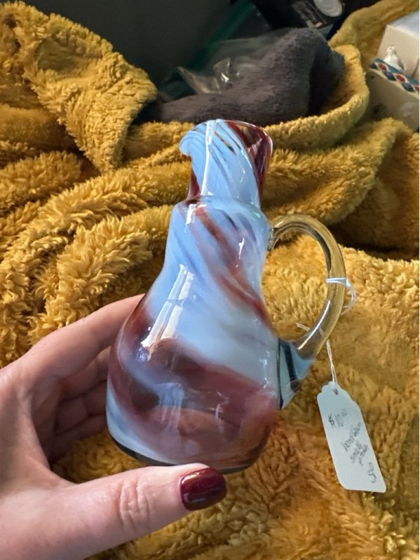 small pitcher hand blown