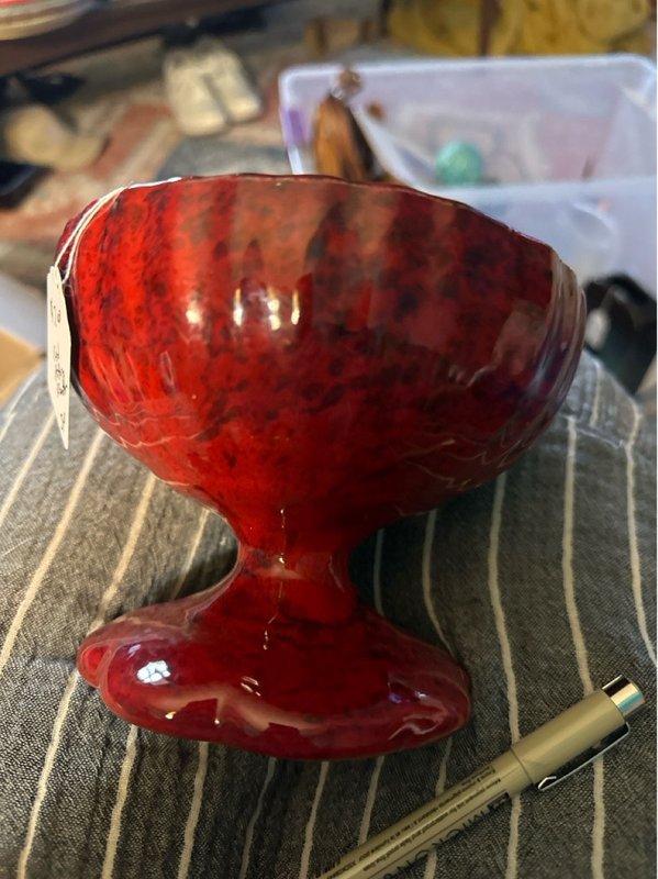 Red pottery planter