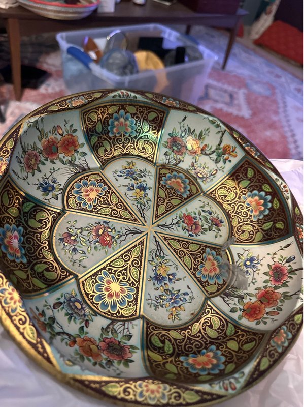 vintage tin dish