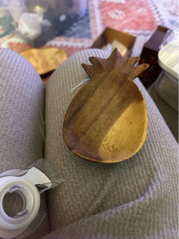 wooden pineapple dish