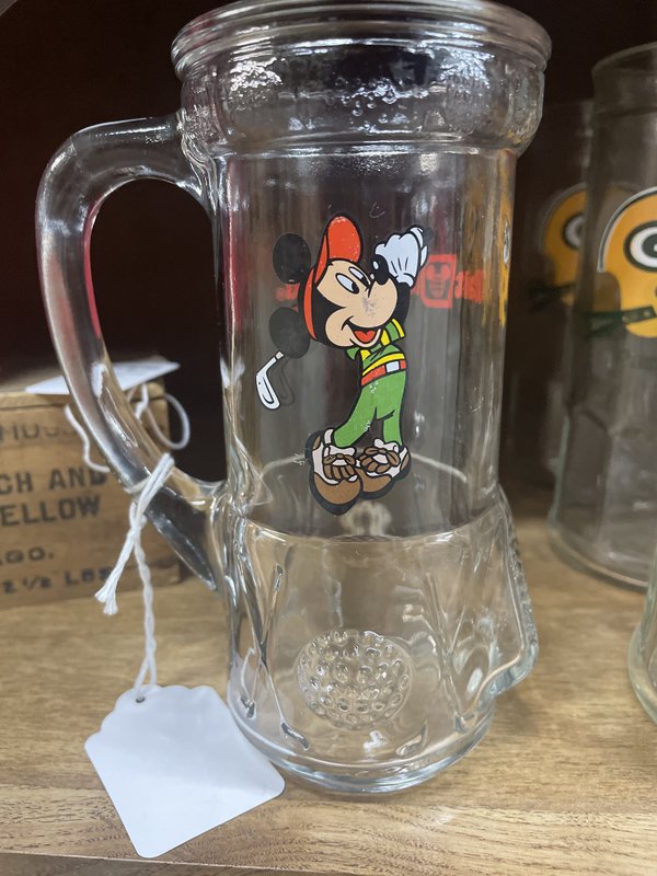 Vintage Mickey Mouse Glass Mug