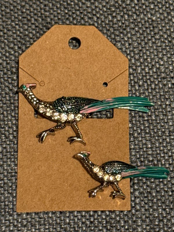 Roadrunner Brooch Set