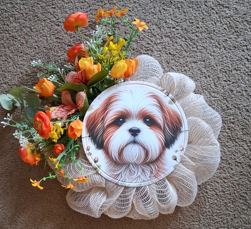 Dog Breed Floral Wreath