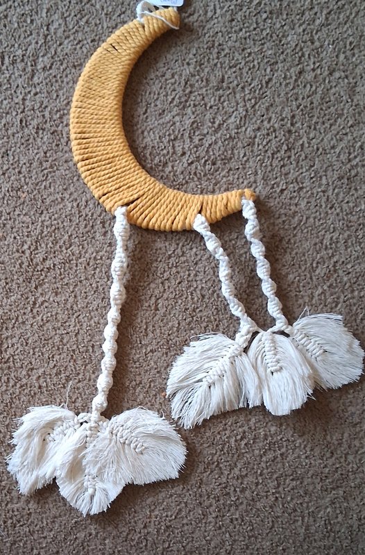 Macrame Moon Wall Hanging