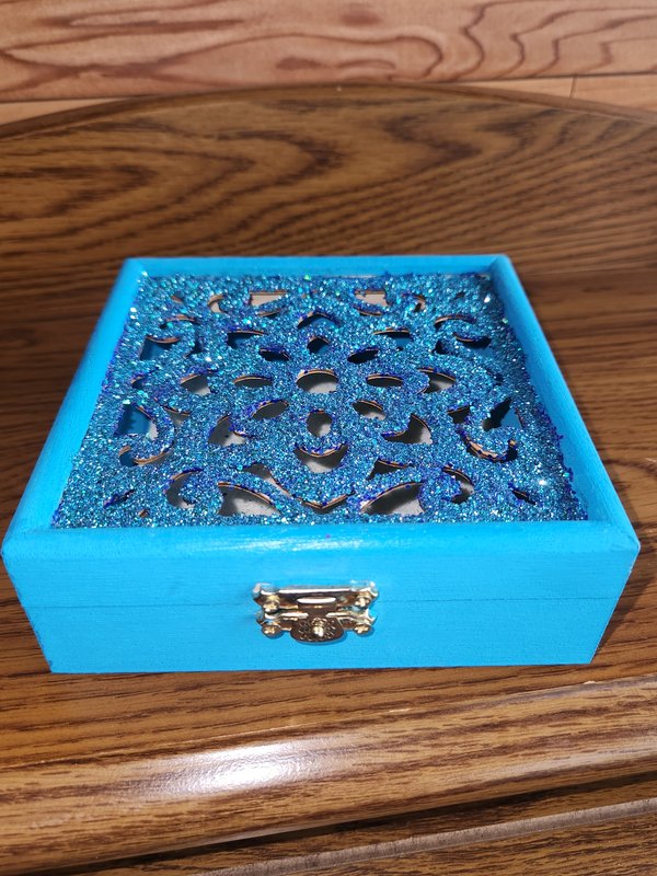 Blue wood box