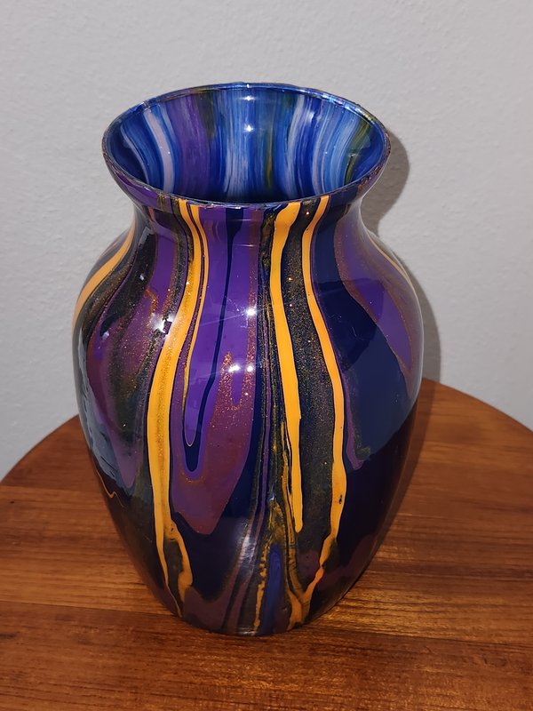 Purple pour vase