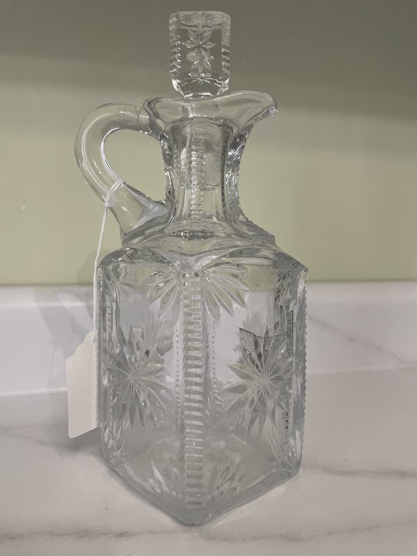 Vintage Glass Decanter with Stopper