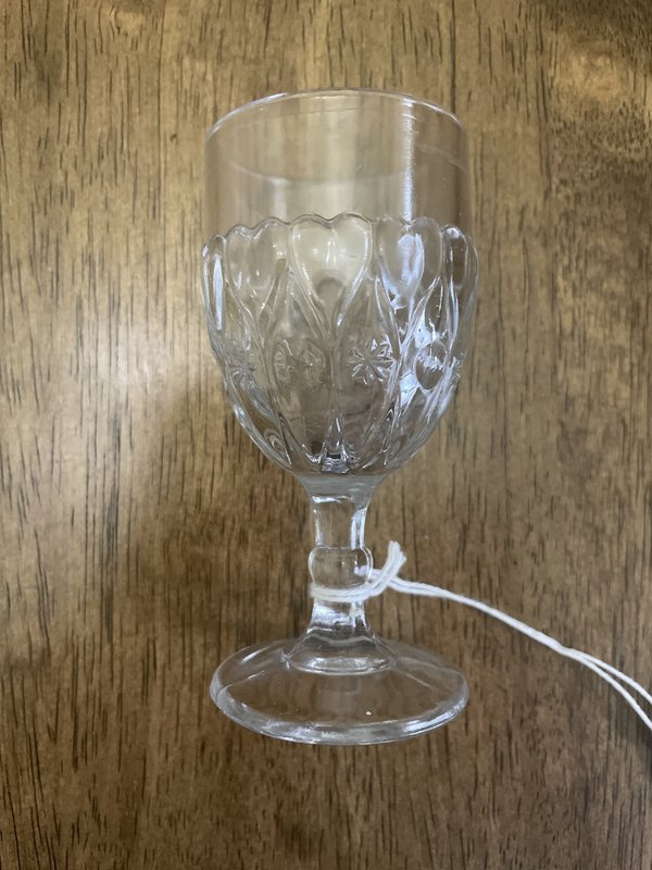 Mini Etched Glass Wine Goblet