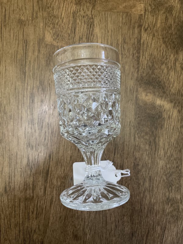 Vintage Cut Glass Goblet