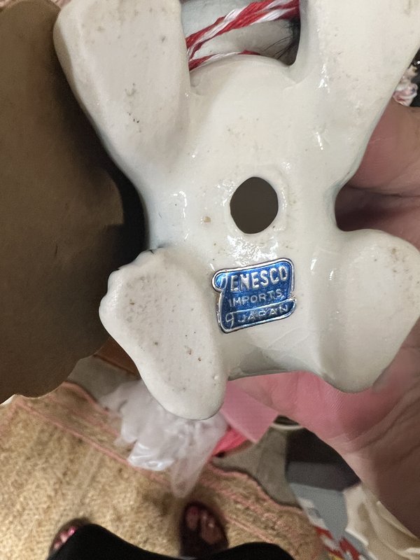 Vintage Enesco Kitty Cat with Real Fur
