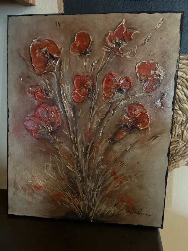 Textured Floral Painting