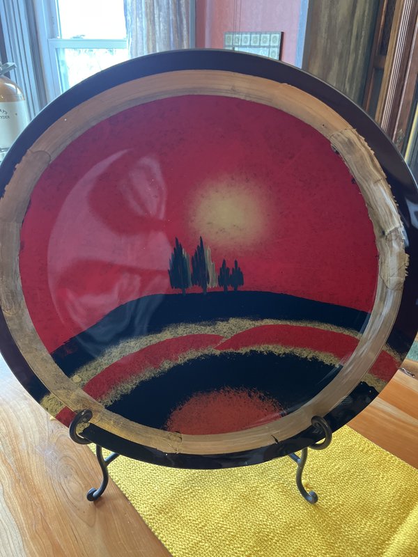Glass decoration piece stand not included