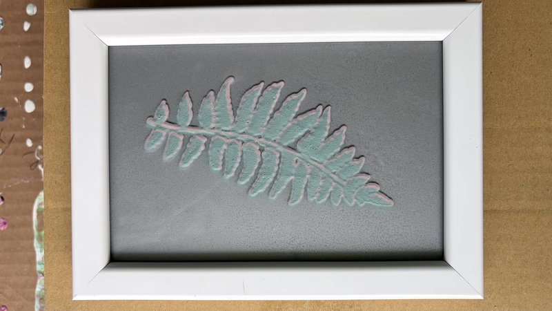 #203 4” X 6” abstract art fern