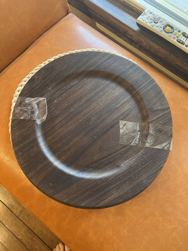 Wood Charger Plates set of 12.
