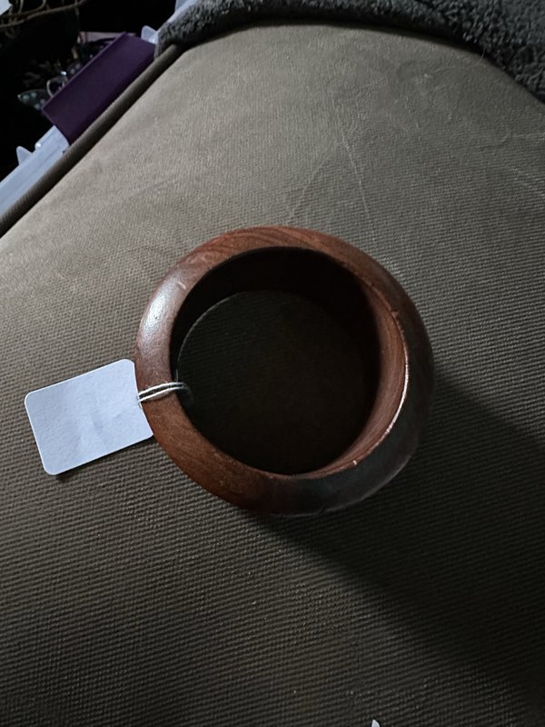 Wooden bangle bracelet