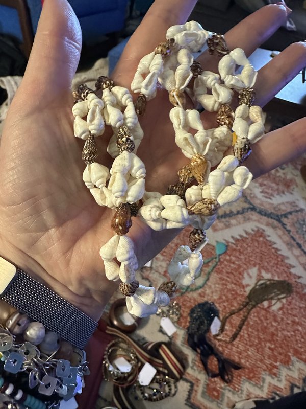long shell necklace