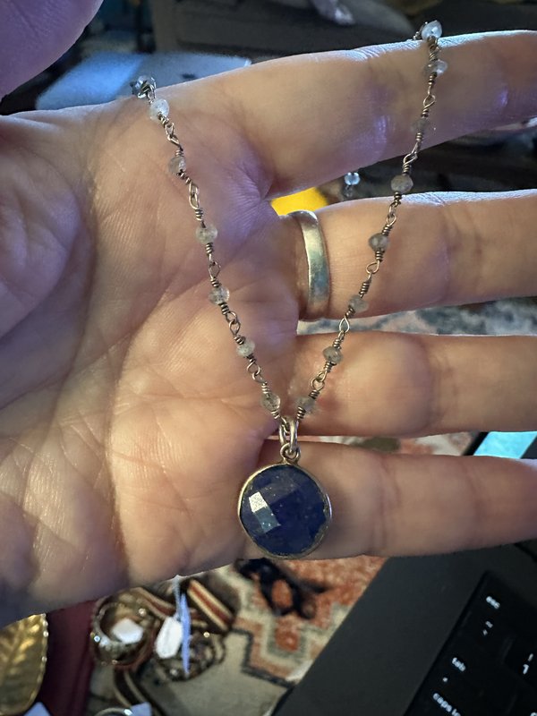 blue stone necklace