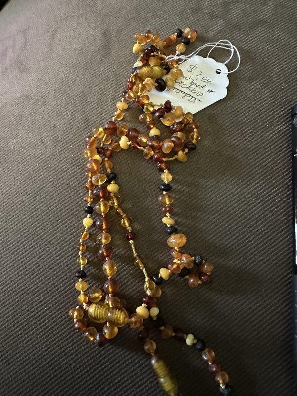 brown bead necklace