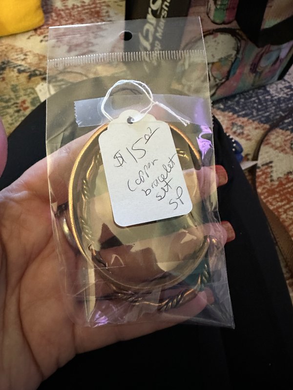 copper bracelet set