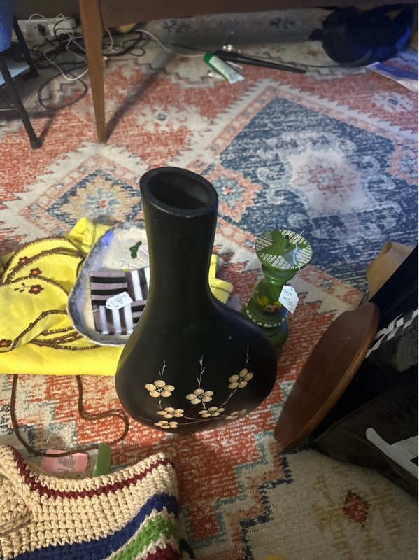 tall wooden vase