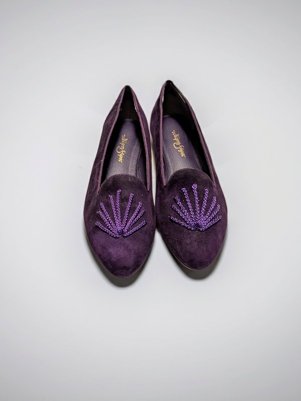 Vintage purple leather loafers