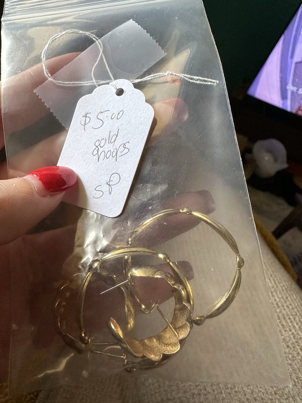 gold hoop earrings