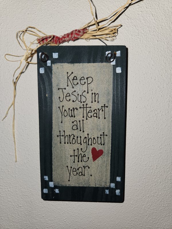 Wooden "Jesus" wall hanging