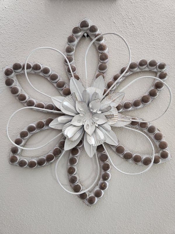 White flower wall decor